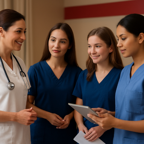 nurses in a group